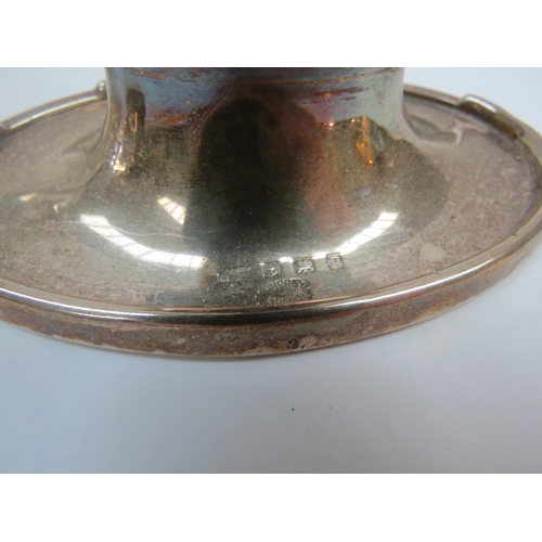 6333 - Silver capstan, match striker and pot (3)