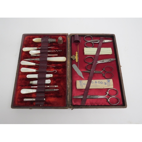 6362 - An Edwardian manicure set in case