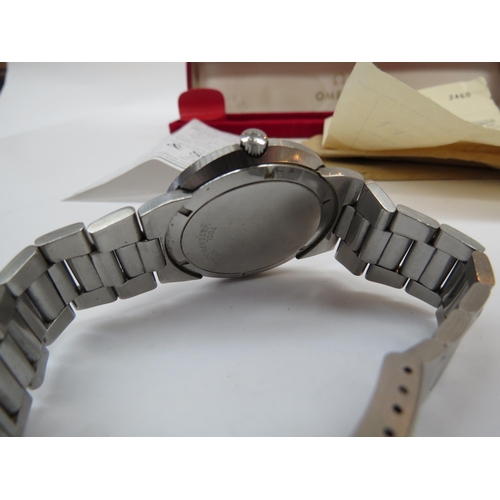 6404 - An Omega Dynamic 1970's gents wristwatch, steel link strap with tool to remove bezel, spare link and... 