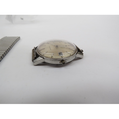 6412 - An Omega Automatic Seamaster wristwatch with baton markers and date aperture, no crown to winder, st... 