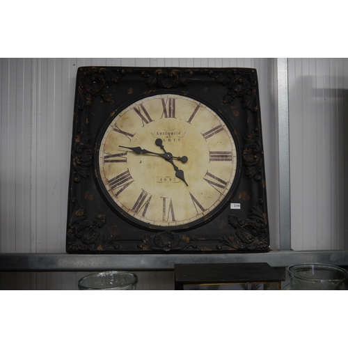 2454 - A fibreglass wall clock ornate frame