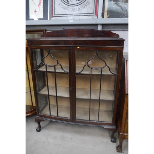 2424 - A 1930's mahogany glazed display cabinet