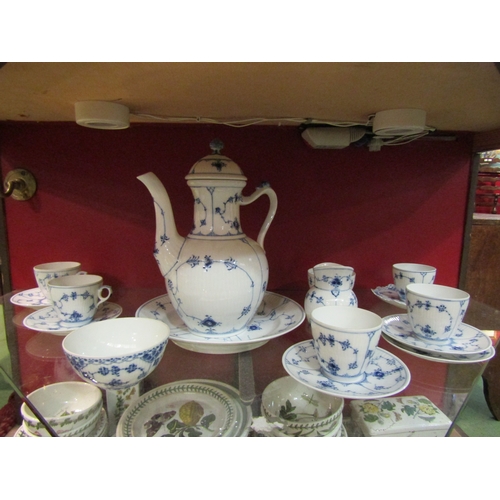 4005 - A quantity of Royal Copenhagen blue and white tea ware