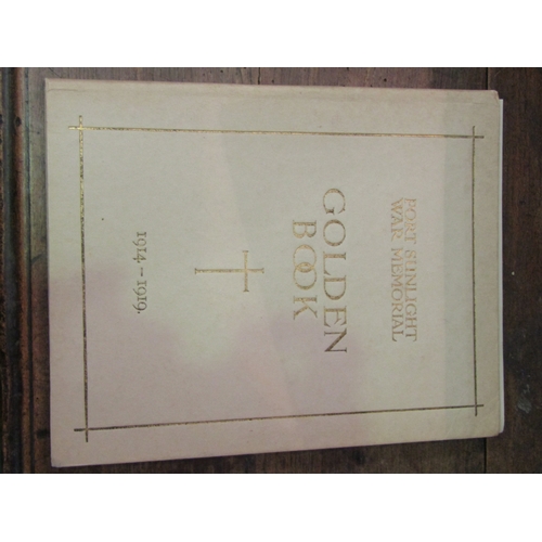 4060 - (WW1) Port Sunlight War Memorial Golden Book 1914-1919, with original Leven Brothers accompanying le... 