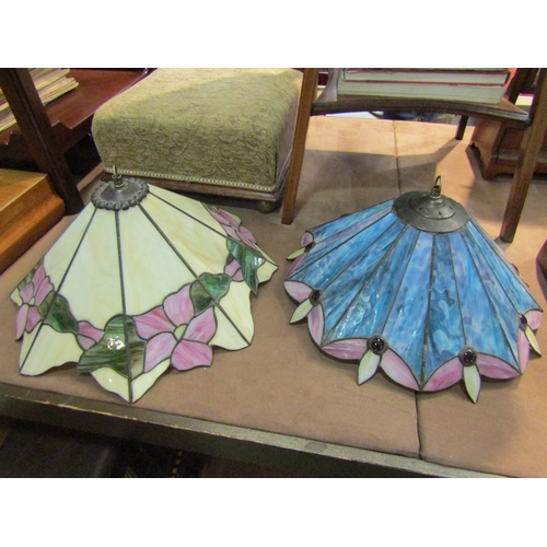 4236 - Two Tiffany style lampshades