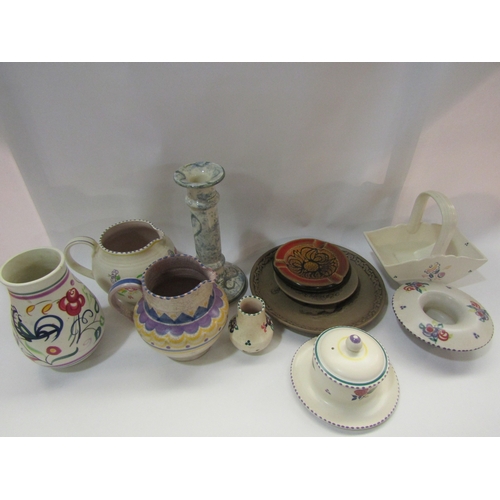 4280 - A selection of Poole Pottery jugs, vase, basket, candlestick, etc. (11)