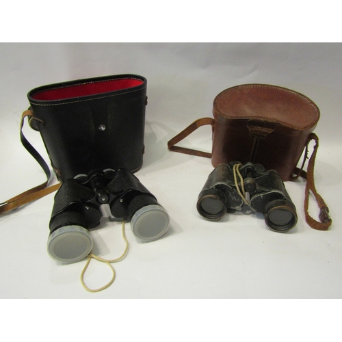 4308 - A pair of Zeiss Delactis 8x40 binoculars, leather cased, and a pair of Zenith 10x50 binoculars, case... 