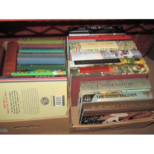 4317 - Two boxes of mixed literature, some Folio Society including Ford Madox Ford, A.S.Byatt etc.