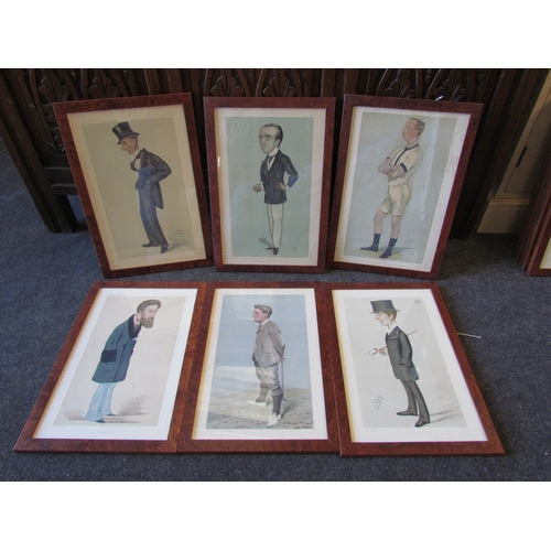 1187 - A set of eleven Spy prints - copies of Vanity Fair caricatures of famous men, each framed and glazed