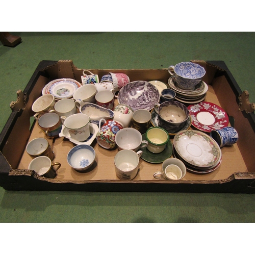 4417 - A collection of 19th Century and later cups and saucers, etc.  Some a/f