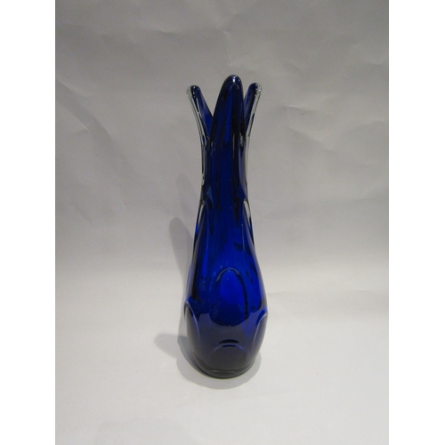 4419 - A large cobalt blue Studio glass vase, 51cm high