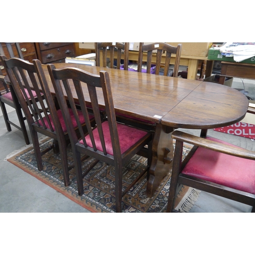 2378 - A mid 20th Century drop leaf dining table