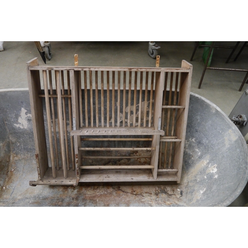 2052 - A vintage teak drying rack