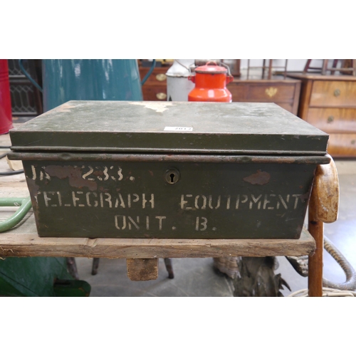 2012 - An ex military telegraph equipment tin