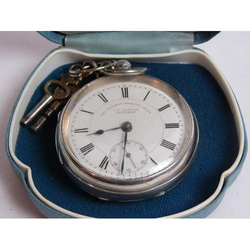 4377 - A silver pocket watch by J.G.Graves, Sheffield, The 