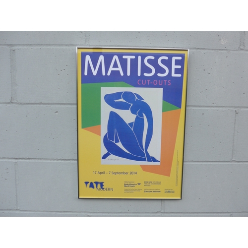 7550 - A framed and glazed exhibition poster - Matisse Cut-Outs, 2014, Tate Modern. Image size 58cm x 41cm