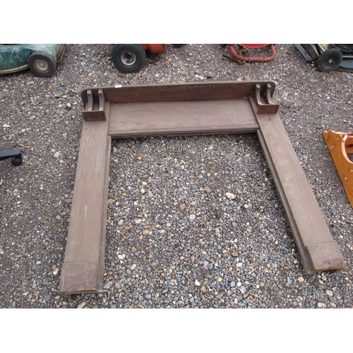 3477 - A wooden fire surround