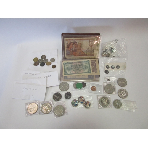 1325 - A collection of coinage including Roman bronzes and copies (stamped), plus foreign issues of the 20t... 