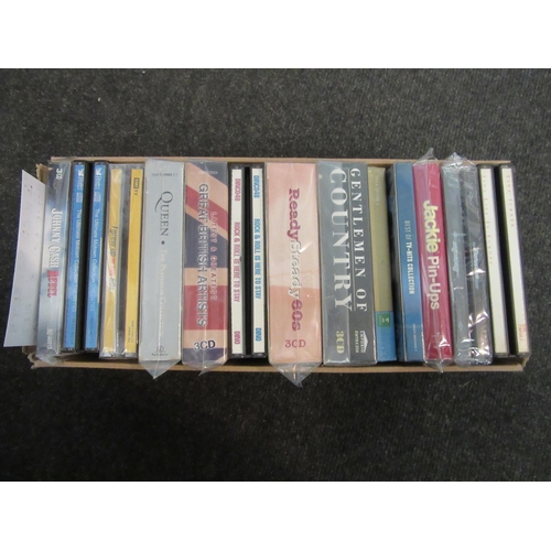 1349 - A collection of assorted CD box sets including Queen, Tina Turner, Status Quo, Motown, etc (13)