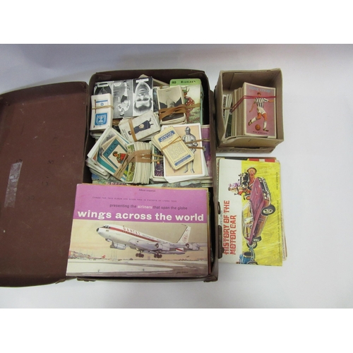 1365 - A case and small box of football and cigarette cards