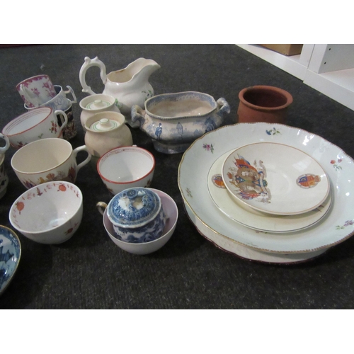 1375 - A collection of assorted 19th Century and later china including cups and saucers, plates, etc., some... 