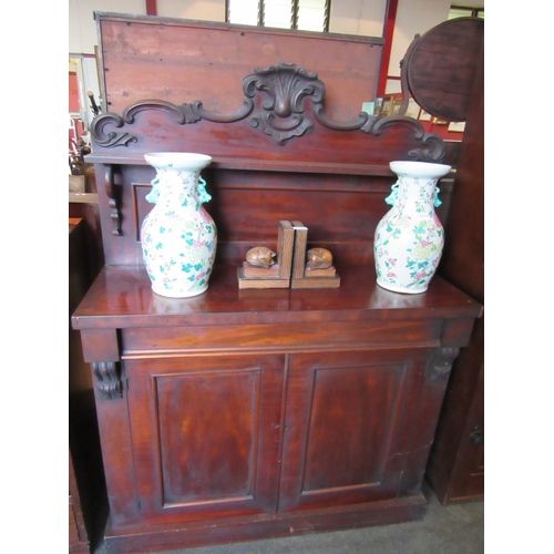 1113 - A 19th Century mahogany chiffonier, 145cm tall x 107cm wide x 33cm deep