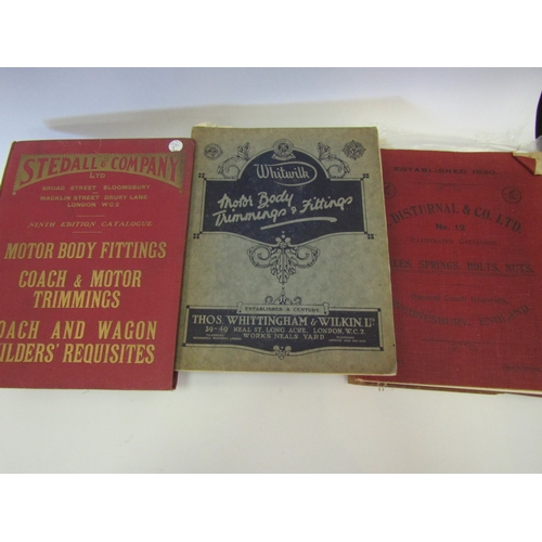 1240 - A collection of motoring/coachworks trade catalogues 1930's including Stedall & Company, R. Disturna... 