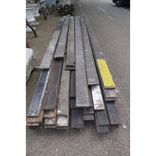 8012 - A good run of reclaimed pine floor boards; 4.5