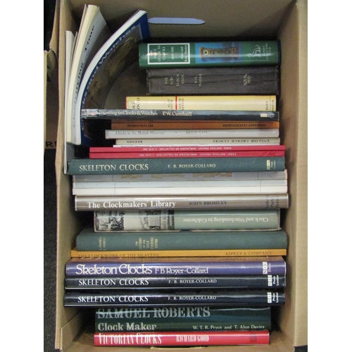 1149 - Two boxes of assorted books on clocks and watches