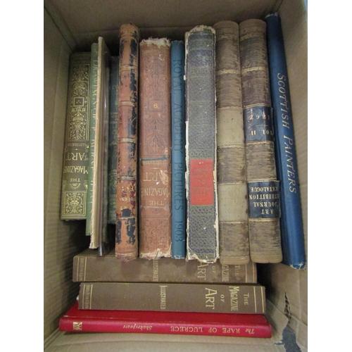 1158 - Two boxes of various art volumes, including 