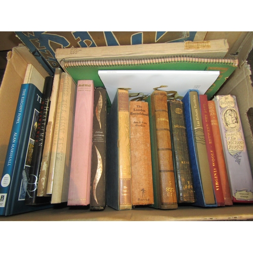 1200 - A box of mixed literature, illustrated books etc, including Virginia Woolf, Michael Ayrton, Edward M... 