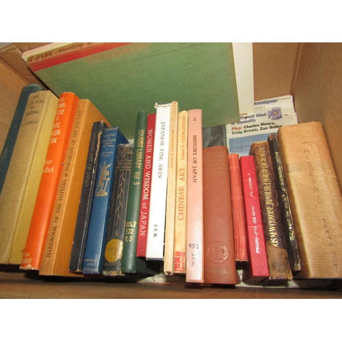 1222 - Two boxes of books on Japan, China, Asia, etc.