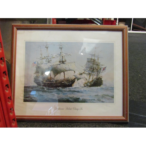 1223 - Six assorted boat related pictures, each framed, glass a/f to one