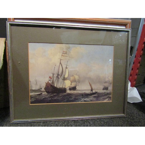 1223 - Six assorted boat related pictures, each framed, glass a/f to one