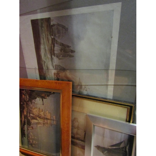 1223 - Six assorted boat related pictures, each framed, glass a/f to one