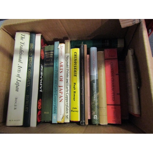 1229 - Two boxes of books on Japan, China, Asia, etc.