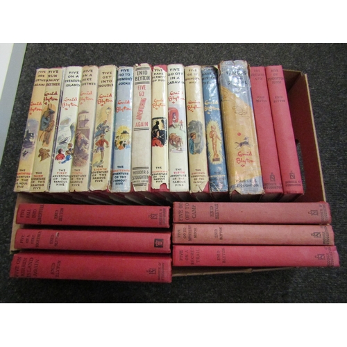 1413 - Two boxes of assorted Enid Blyton books including a good quantity of Famous Five children’s books, S... 