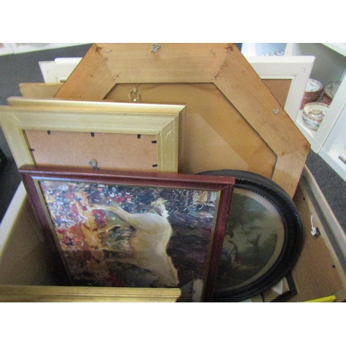 1461 - A box of pictures and prints, one A/F, one lacking glass