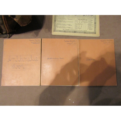 4304 - A collection of early 20th Century school child’s exercise books with manuscript entries/schoolwork ... 