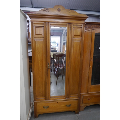 2351 - An Edwardian ash wardrobe