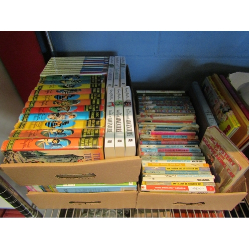 1425 - Three boxes of Enid Blyton children’s books, including Mystery books, Famous Five, Noddy etc.