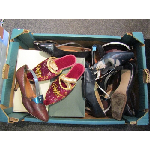 1439 - Three boxes containing various pairs of mainly 1990's ladies shoes