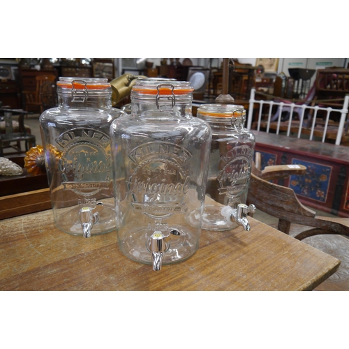 2008 - Three 8l Kilner jars with taps and a 5l jar (4)