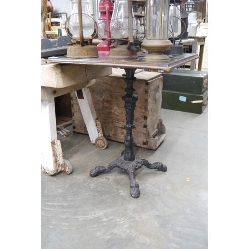 2014 - A cast iron base pub table