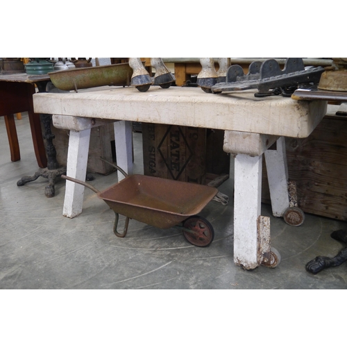 2021 - A 19th Century rustic butchers block