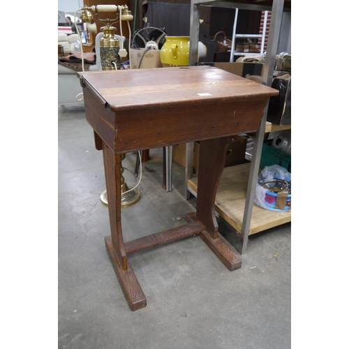 2048 - A mid century oak school desk