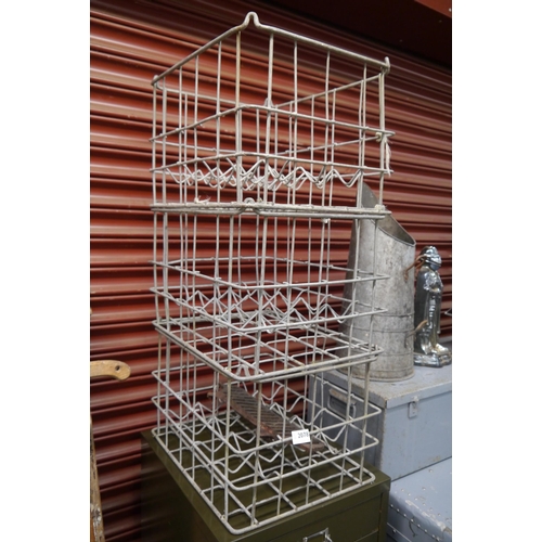 2078 - Three galvanised bottle crates, holds 20 bottles