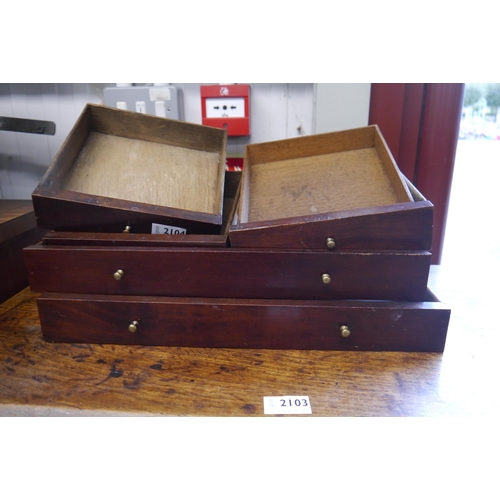 2104 - Eight small Georgian mahogany drawers