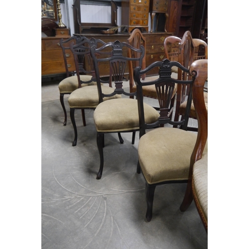 2188 - A set of three Edwardian chairs with matching nursing chair