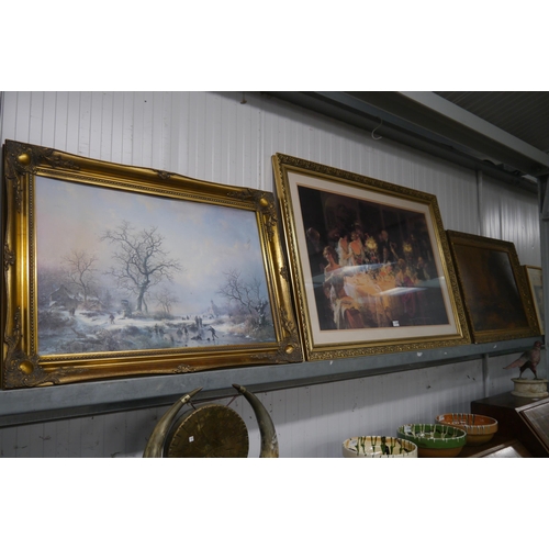 2240 - Three gilt framed prints